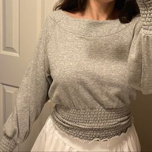 Gray long sleeve top